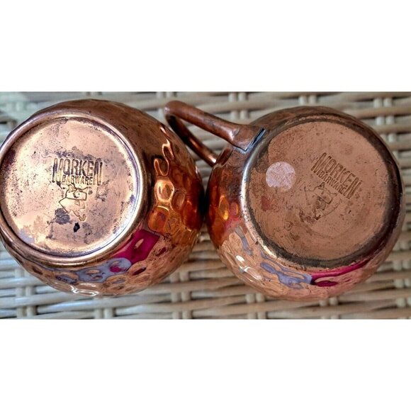 Morken Barware Set of 2 Hammered Copper Moscow Mule Mugs - Picture 8 of 10